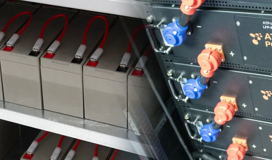 Instalación de baterías AGM y de litio para sistemas UPS en Guatemala.